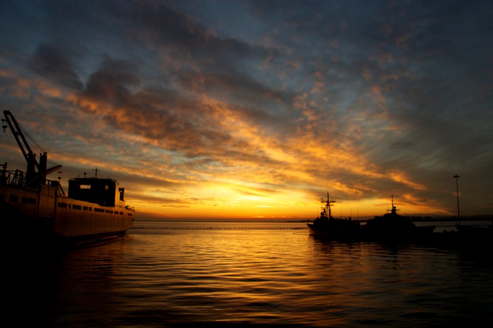 Flickr - Official U.S. Navy Imagery - The sun sets at Naval Base San Diego.