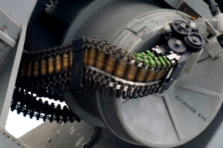 Flickr - Official U.S. Navy Imagery - Twenty-mm shells load at 3000 rounds-per-minute.