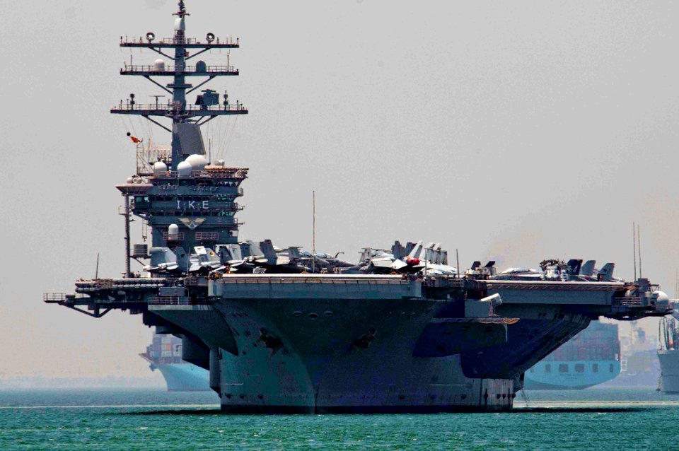 Flickr - Official U.S. Navy Imagery - USS Dwight D. Eisenhower (CVN 69) transits the Suez Canal.