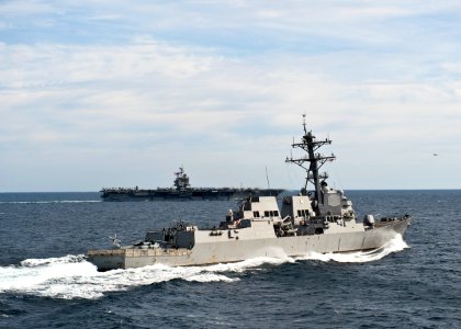 Flickr - Official U.S. Navy Imagery - U.S. Navy ships maneuver into position while transiting the Atlantic Ocean. (3)
