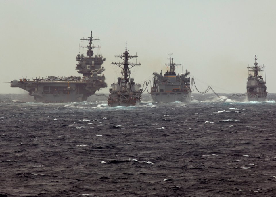 Flickr - Official U.S. Navy Imagery - U.S. Navy ships participate in an replenishment at sea.