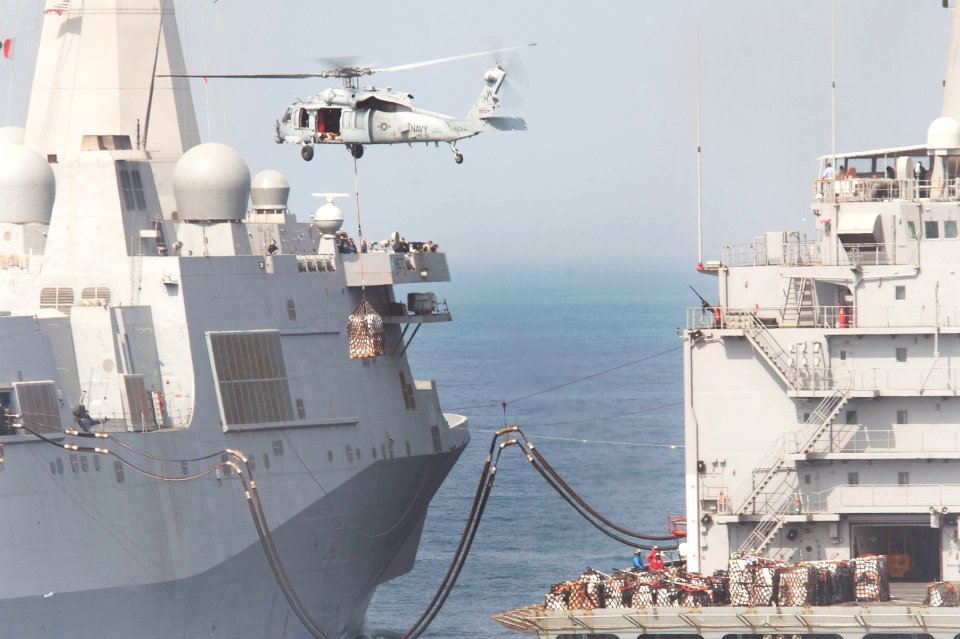 Flickr - Official U.S. Navy Imagery - USNS Patuxent replenishes USS New Orleans.