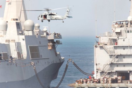 Flickr - Official U.S. Navy Imagery - USNS Patuxent replenishes USS New Orleans.