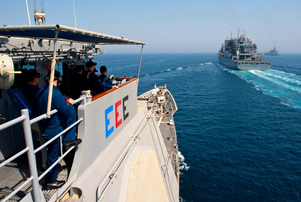 Flickr - Official U.S. Navy Imagery - USS Cape St. George transits the Arabian Gulf.