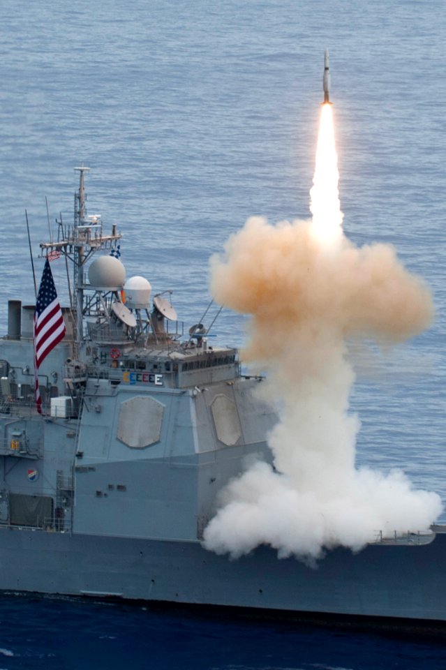 Flickr - Official U.S. Navy Imagery - USS Cowpens fires a missile.