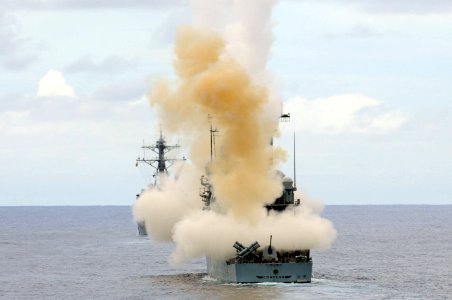 Flickr - Official U.S. Navy Imagery - USS Cowpens fires a missile. (1)
