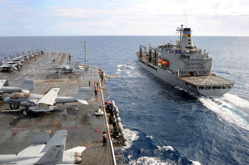 Flickr - Official U.S. Navy Imagery - USS Dwight D. Eisenhower conducts a replenishment at sea. (1)