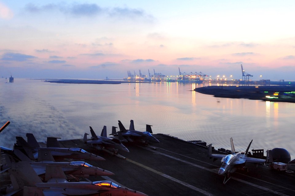 Flickr - Official U.S. Navy Imagery - USS Dwight D. Eisenhower transits the Suez Canal.