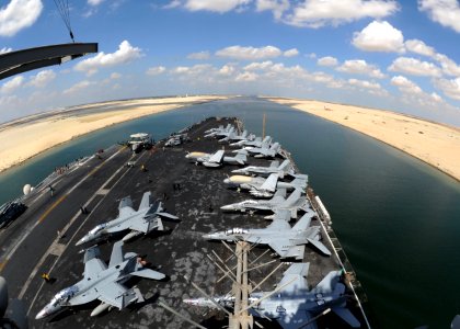 Flickr - Official U.S. Navy Imagery - USS Enterprise in the Suez Canal.