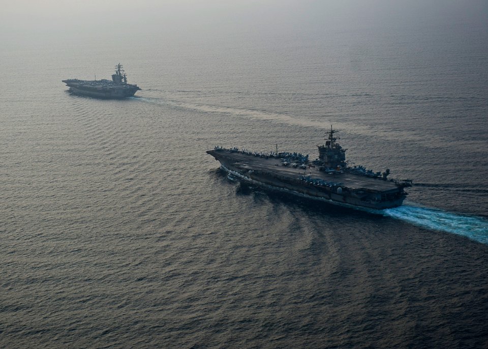 Flickr - Official U.S. Navy Imagery - USS Enterprise approaches USS Dwight D. Eisenhower.