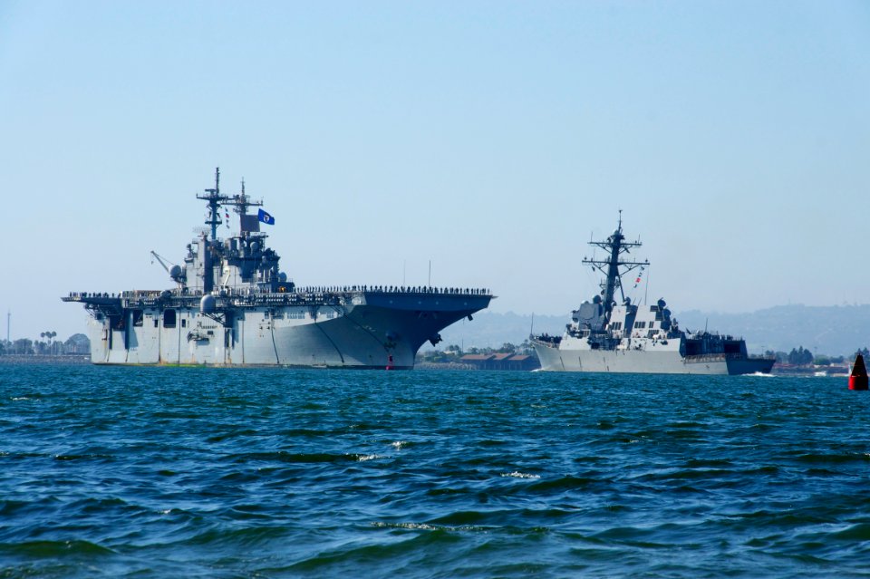 Flickr - Official U.S. Navy Imagery - USS Essex passes USS Stockdale.