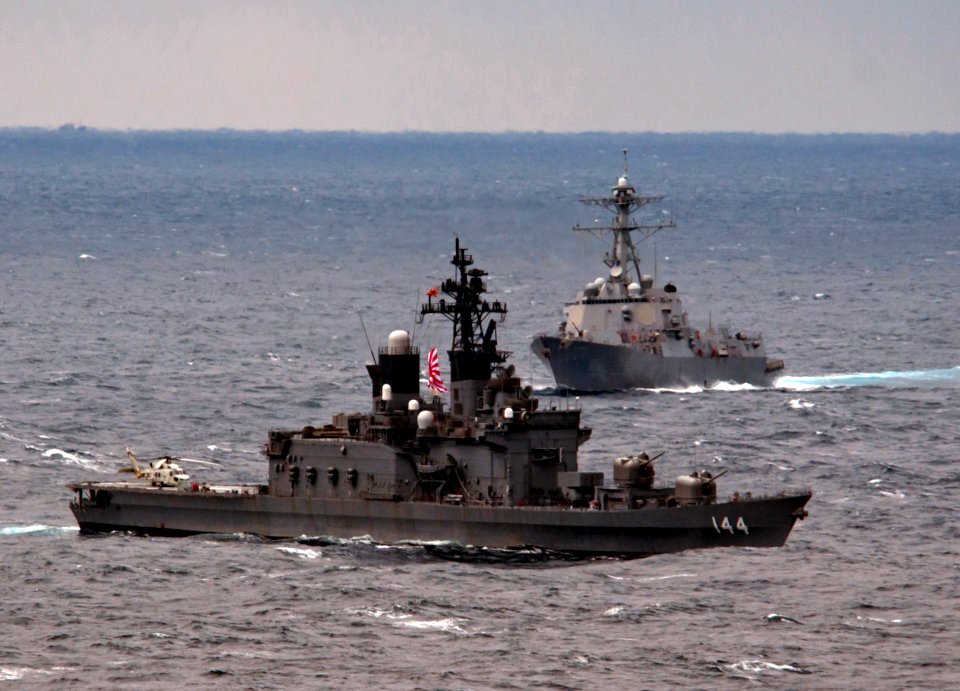 Flickr - Official U.S. Navy Imagery - USS Gridley joins a destroyer from Japan during a passing exercise.