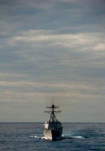Flickr - Official U.S. Navy Imagery - USS Stockdale uses flashing light signals to communicate.