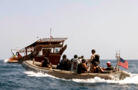 Flickr - Official U.S. Navy Imagery - USS Winston S. Churchill investigates a dhow.