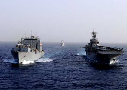 Flickr - Official U.S. Navy Imagery - USS Kearsarge and USNS Lewis and Clark