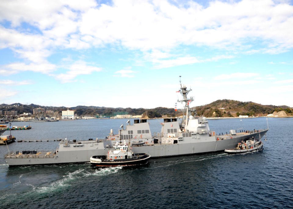 Flickr - Official U.S. Navy Imagery - USS McCambell departs Yokosuka Harbor.
