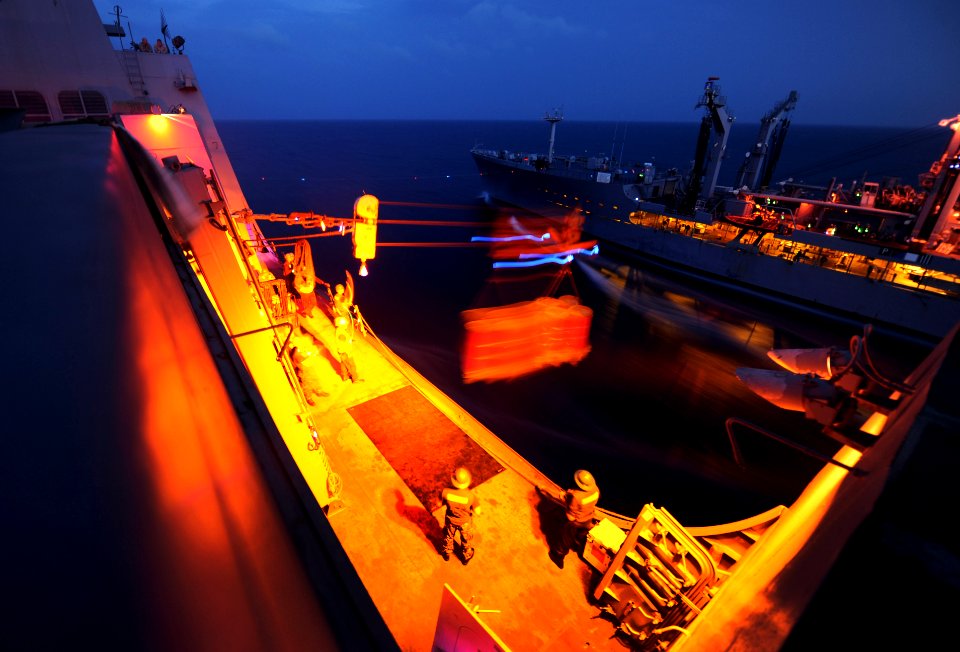 Flickr - Official U.S. Navy Imagery - USS New Orleans takes on stores.