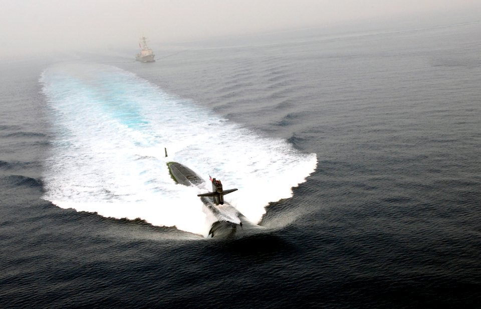 Flickr - Official U.S. Navy Imagery - USS Pittsburgh transits the Arabian Sea. (1)