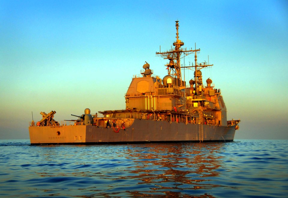 Flickr - Official U.S. Navy Imagery - USS Normandy operates of the Haiti coat.