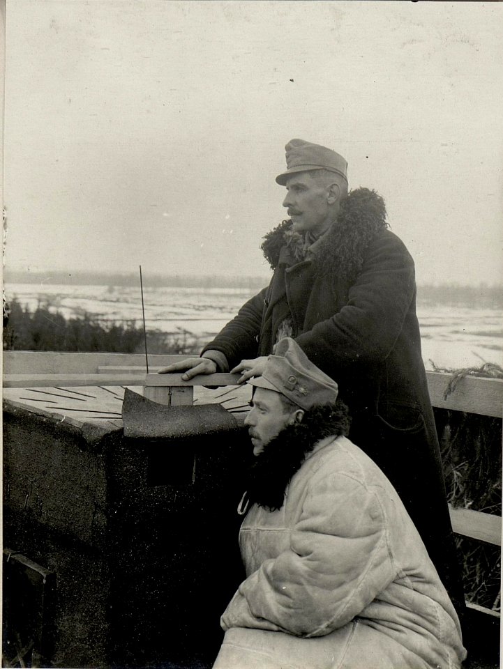 Fliegerbeobachtungsstand beim XIII. Korpskommando in BUCZACZ beim Beobachter. Aufgenommen 24. III. 1916 beim Inf.Rgt.Nro.5. (BildID 15536289)