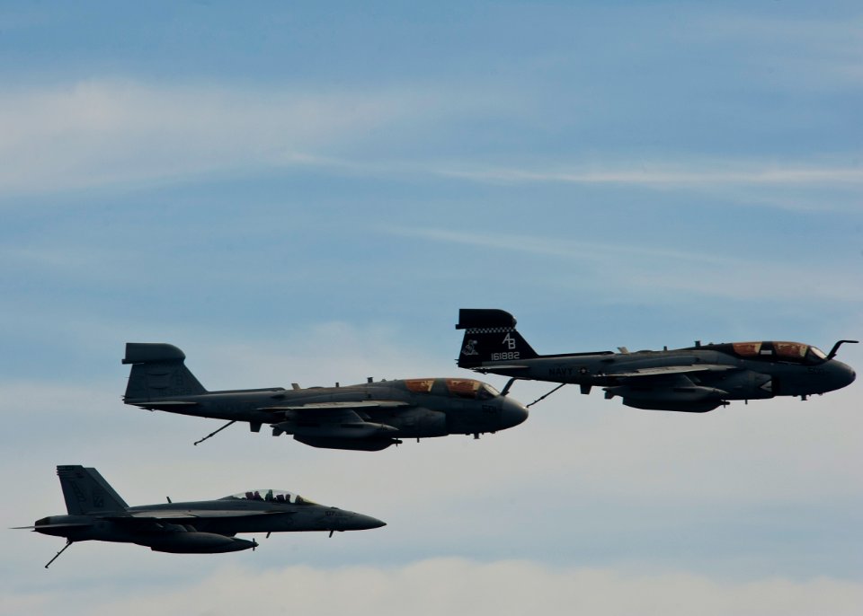 Flickr - Official U.S. Navy Imagery - VAQ-137 performs an aerial change of command.