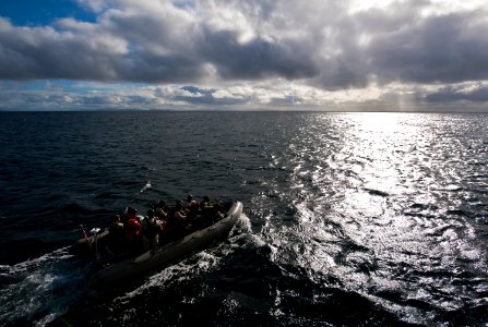 Flickr - Official U.S. Navy Imagery - VBSS team ride away in a RHIB.