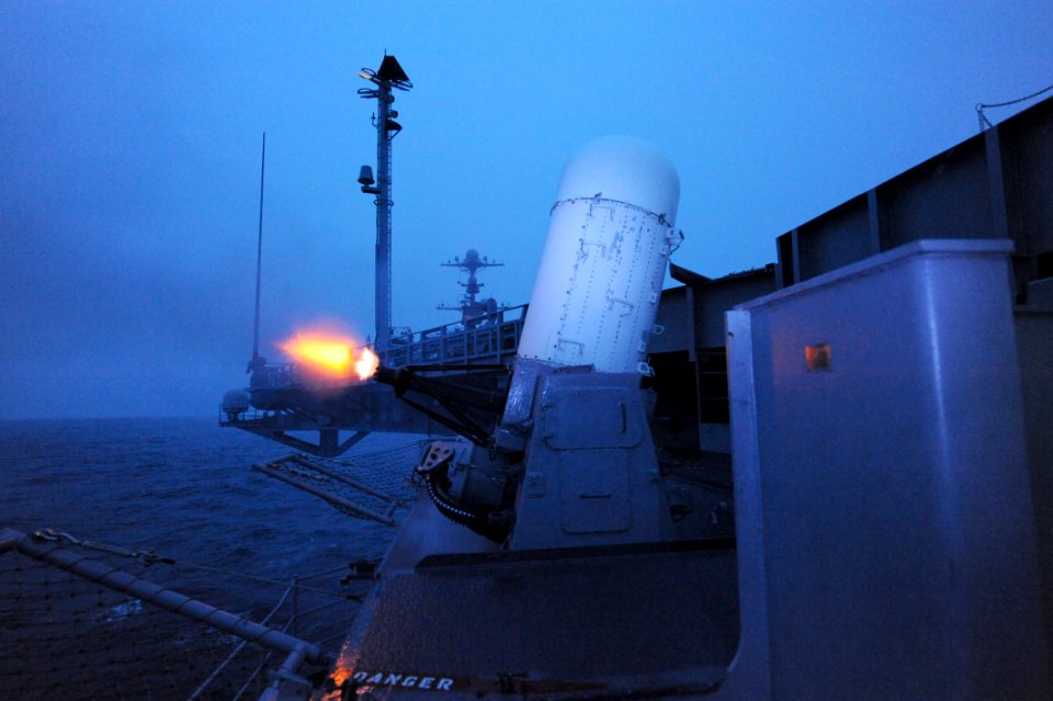 Flickr - Official U.S. Navy Imagery - Weapons fire during early morning exercise.