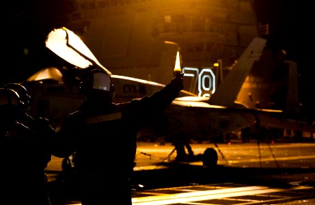 Flight Deck Drills (Night OPs) 161115-N-ZE240-0053