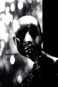 Dark black white artistic