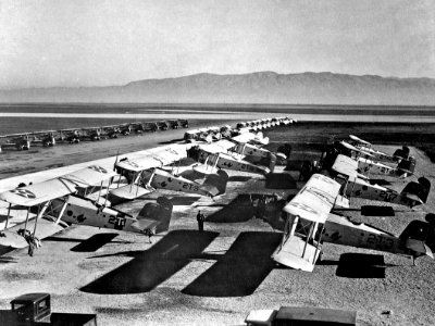 Flight line at Naval Air Station Moffett Field, California (USA), on 17 December 1934 (NNAM.1996.253.1795)