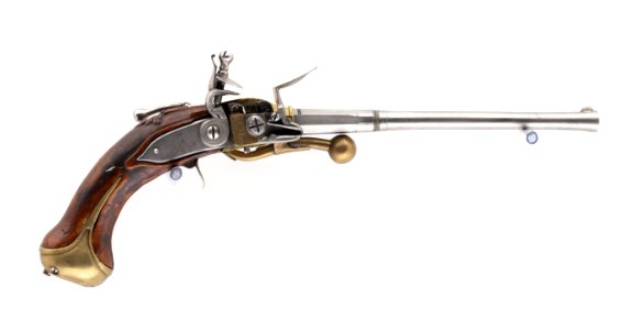 Flintlåsmagasinpistol från 1720 cirka - Livrustkammaren - 98406