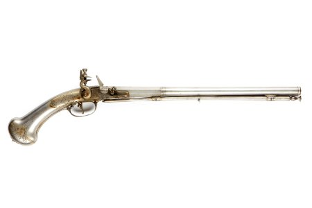 Flintlåspistol helt av stål, signerad Jan Cloeter, 1660-tal - Skoklosters slott - 90683