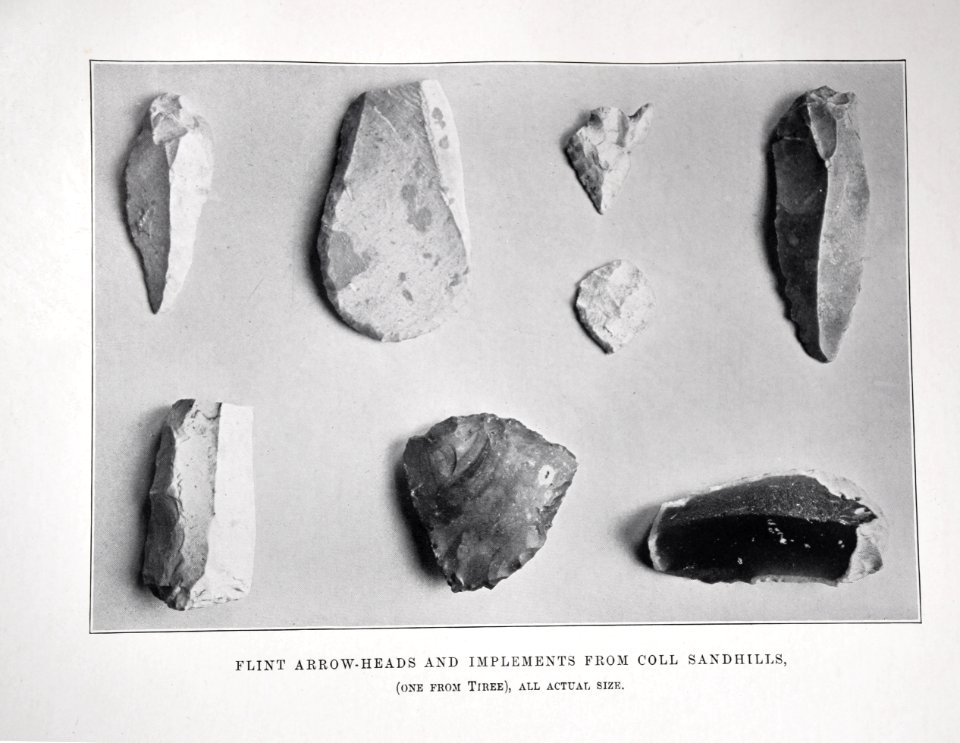 Flint arrowheads and implements Beveridge 1903