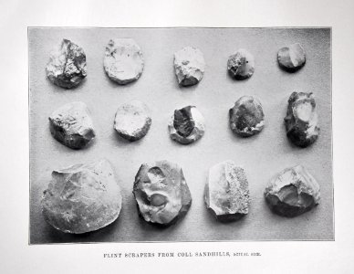 Flint scrapers from Coll sandhills Beveridge 1903