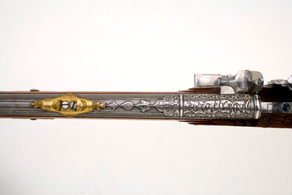 Flintlåsstudsare J Echsted, pipa - Livrustkammaren - 83904