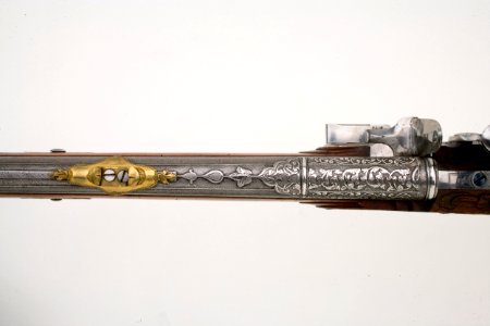 Flintlåsstudsare J Echsted, pipa - Livrustkammaren - 83904