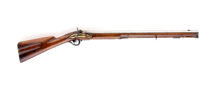 Flintlåsstudsare ändrad till slaglås, pipa Georg Riddersporre ca 1700 - Livrustkammaren - 96548