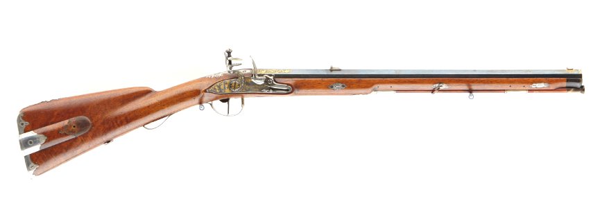 Flintlåsstudsare i valnöt, 1780-talets slut - Livrustkammaren - 96380