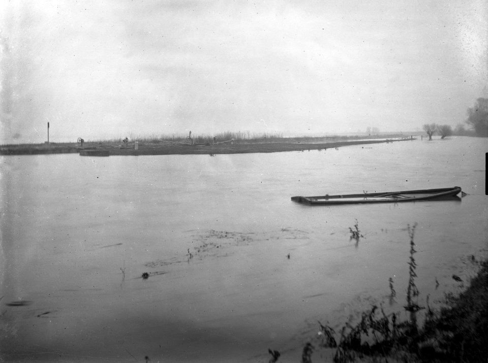 Flooded ings, a sunken boat awash YORYM-S927