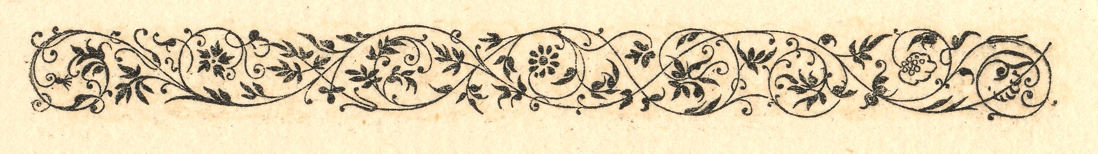 Floral ornament border from Sæmmtliche Gedichte Michelangelo’s, Leipzig 1875, p. 11 photo