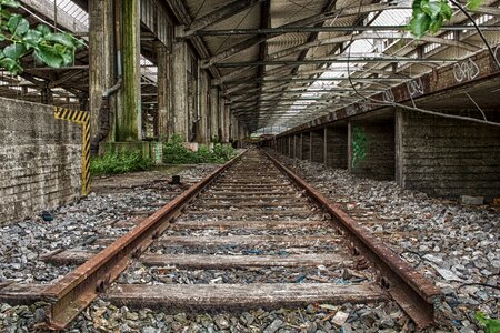 Train railway abandoned photo