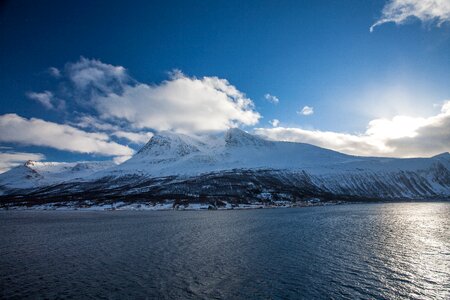 Mountain landscape tromso photo