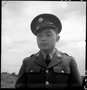Florin, California. Nisei soldier who volunteered for army service, July 10, 1941 - NARA - 537848