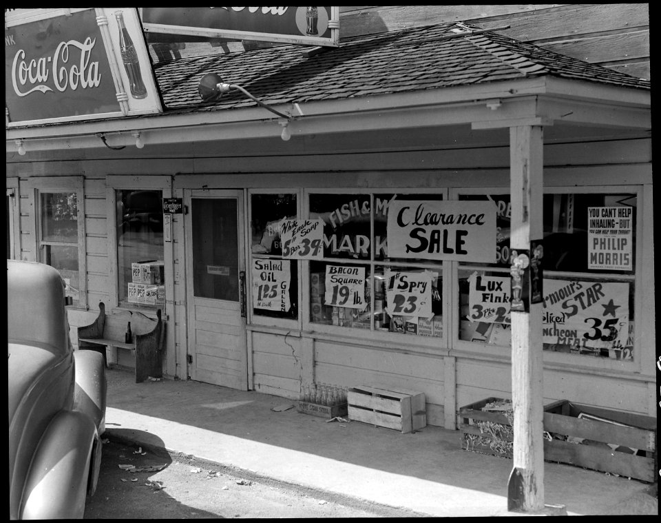 Florin, California. View on main street of this little agriculture town in the center of the strawb . . . - NARA - 537888