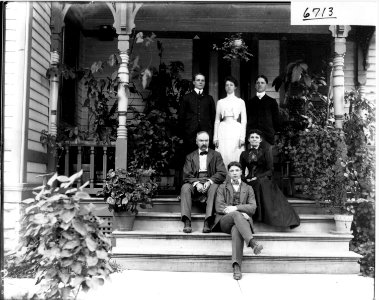 Flower family on porch ca. 1905 (3194710715)