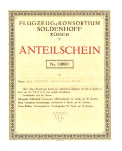 Flugzeug-Konsortium Soldenhoff 1928