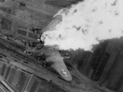 Flying fortress destroyed over nis yards photo