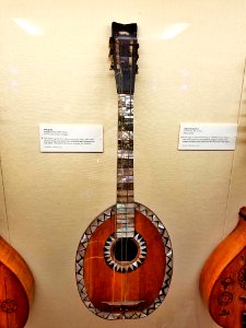 Folk guitar, possibly France, 1800s, gourd, pine, mother-of-pearl - Casadesus Collection of Historic Musical Instruments - Boston Symphony Orchestra - 20190927 125152 photo