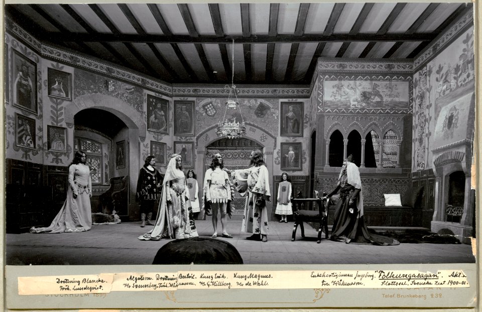 Folkungasagan, Svenska teatern 1901. Föreställningsbild - SMV - H12 049