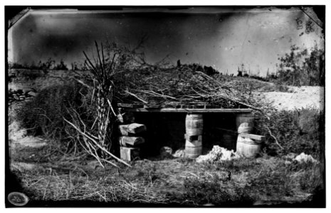 Folly Island, South Carolina. Bomb and splinter proof of General Gillmore's works LOC cwpb.04736